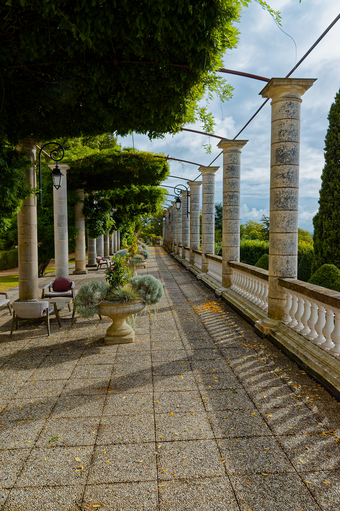 Serge - Chateau de Rochecotte12 enfilade terrasse Italienne